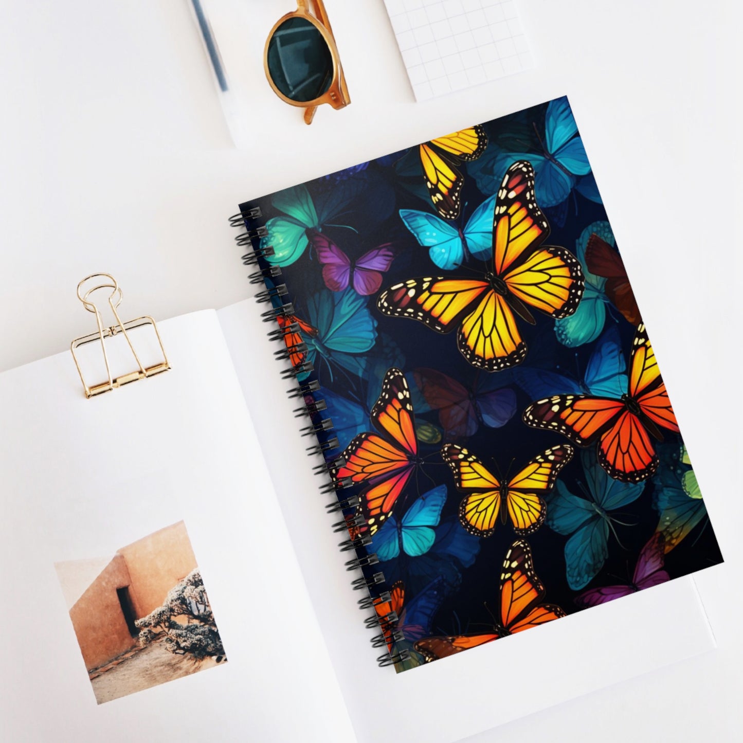 Butterfly Magic: Elegant Spiral Notebook