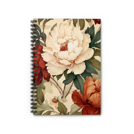 Vintage Blooms: Elegant Floral Spiral Notebook