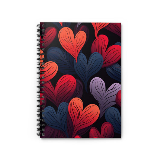 Geometric Hearts: Modern Abstract Heart Spiral Journal