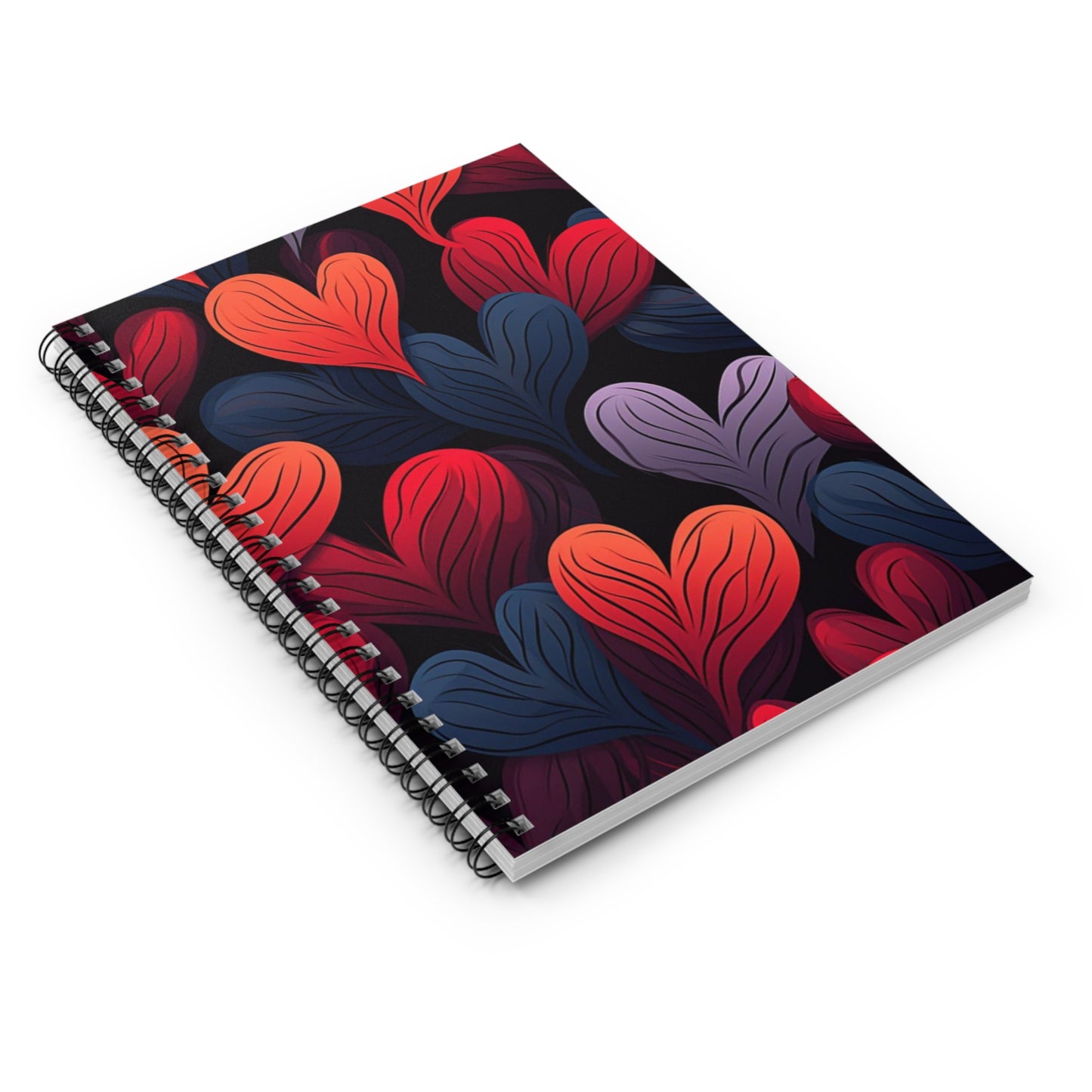 Geometric Hearts: Modern Abstract Heart Spiral Journal