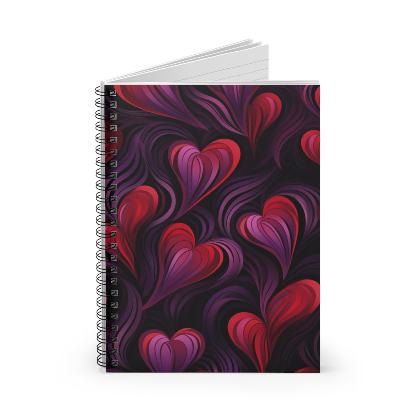 Adorable Hearts: Spiral Notebook with Heart Shapes