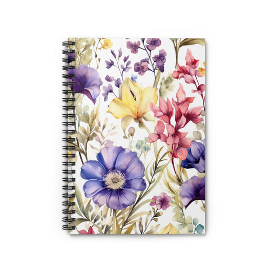 Ruled Line Summer Garden Watercolor Notebook for Sketching and Journals - Texts and Threads