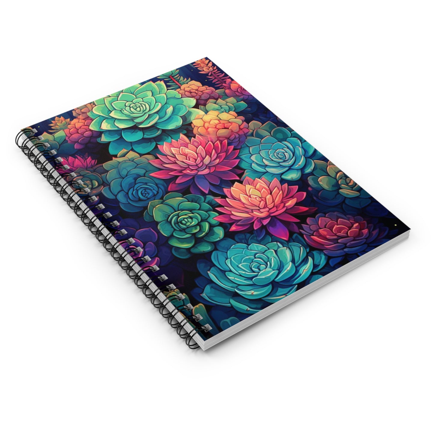 Cacti Charm: Elegant Spiral Notebook