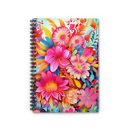 Enchanted Blossoms: Mystical Floral Spiral Notebook