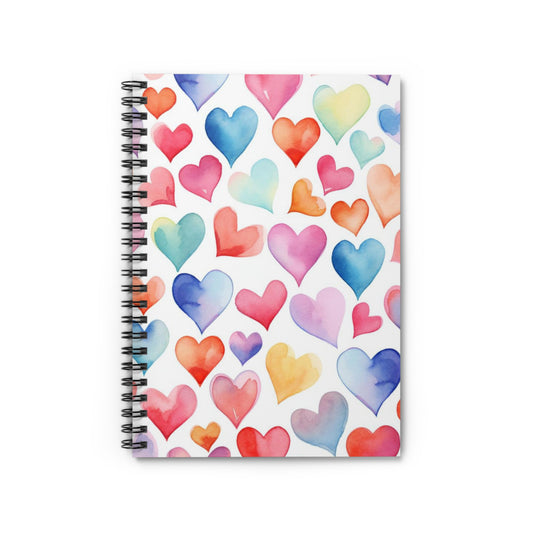 Contemporary Hearts: Abstract Heart Shape Spiral Journal