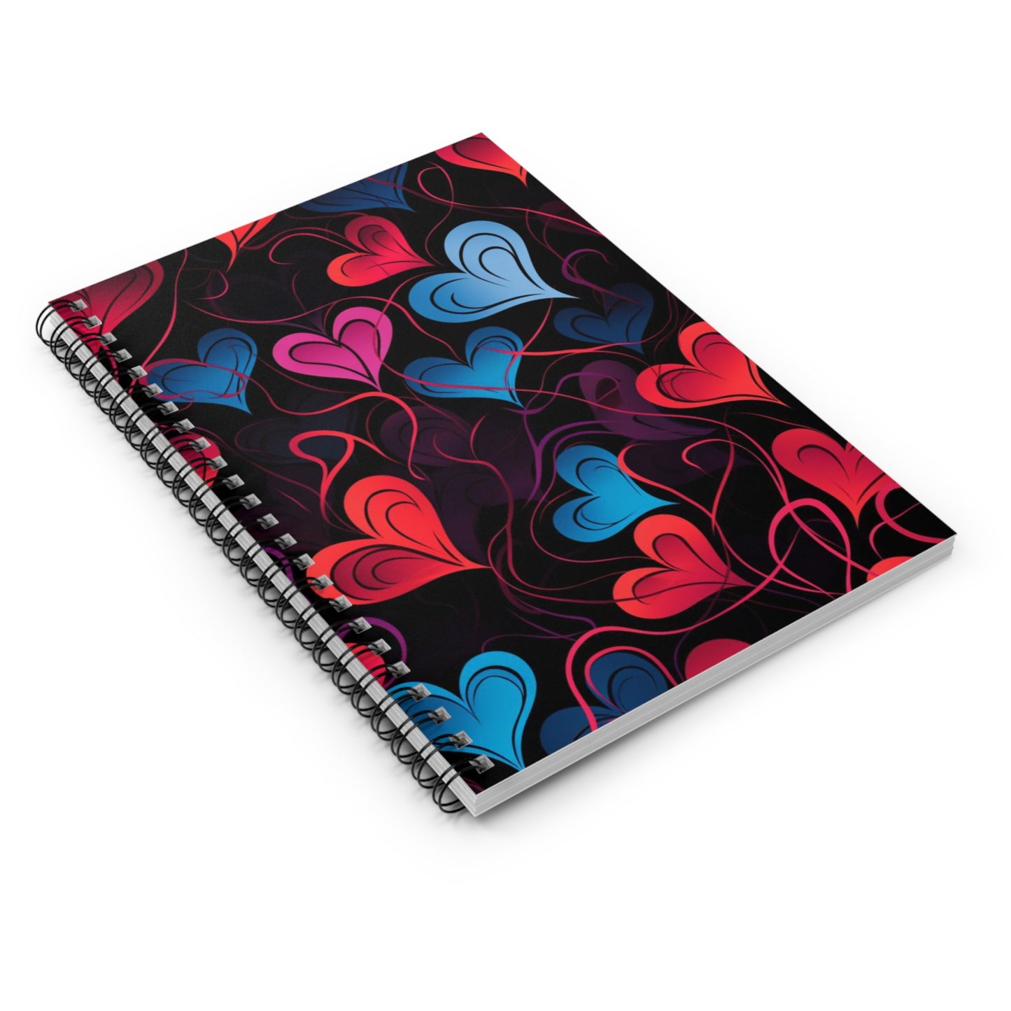 Geometric Hearts: Modern Abstract Heart Spiral Journal