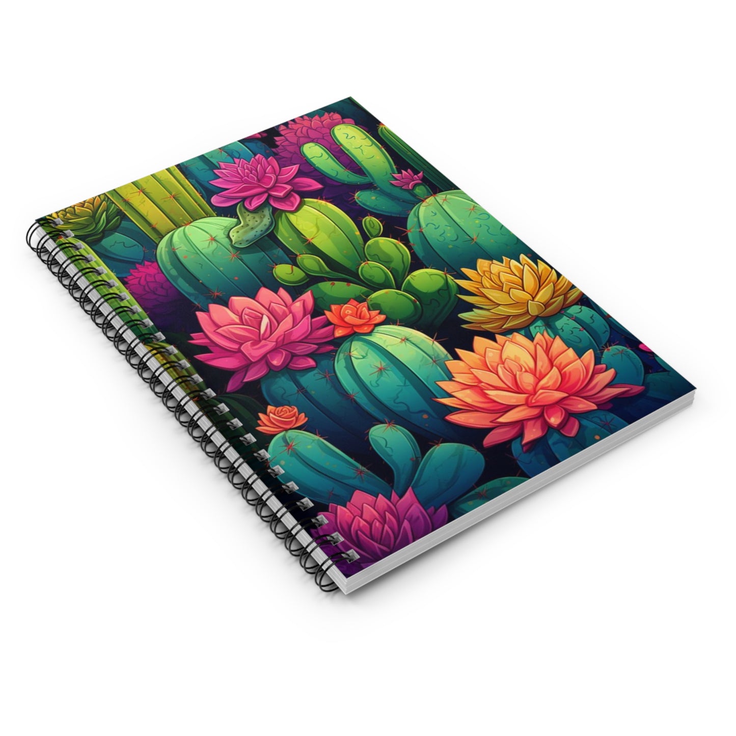 Cacti Charm: Elegant Spiral Notebook