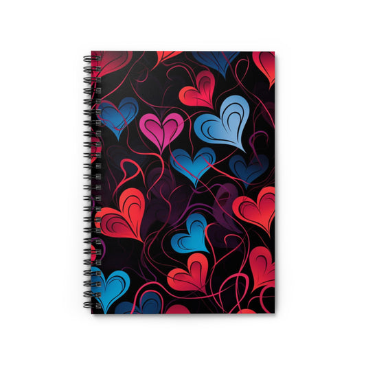 Geometric Hearts: Modern Abstract Heart Spiral Journal