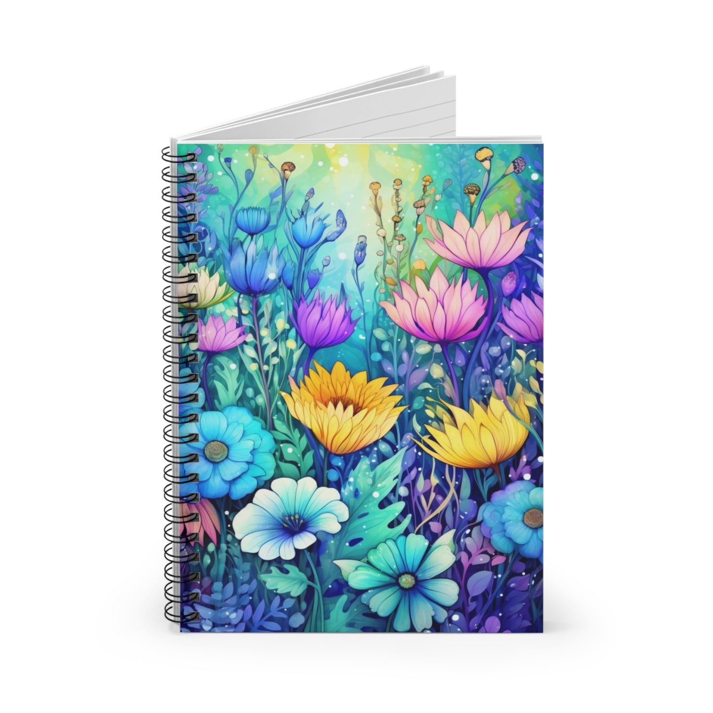 Enchanted Blossoms: Mystical Floral Spiral Notebook