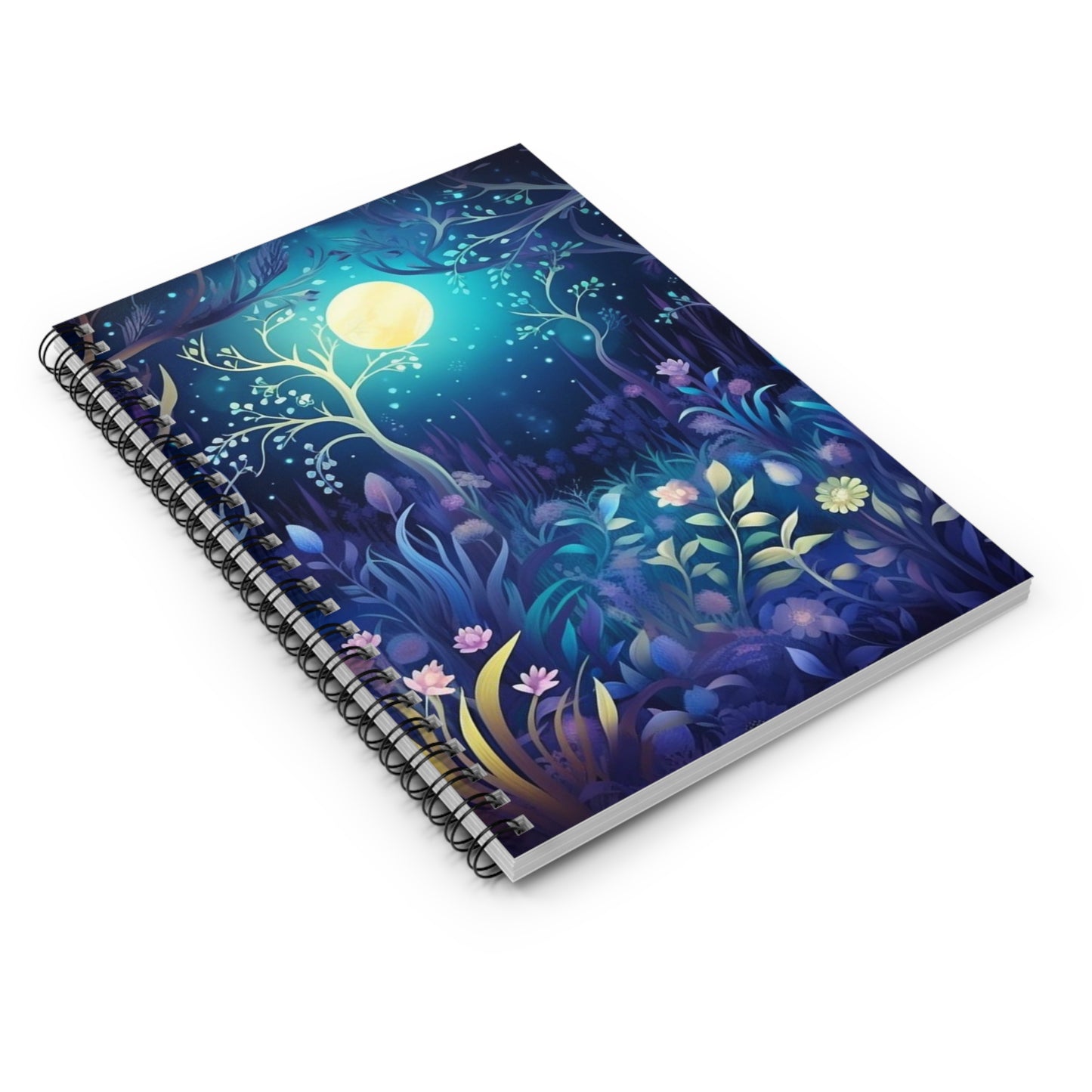 Mystic Moonlight: Beautiful Spiral Journal