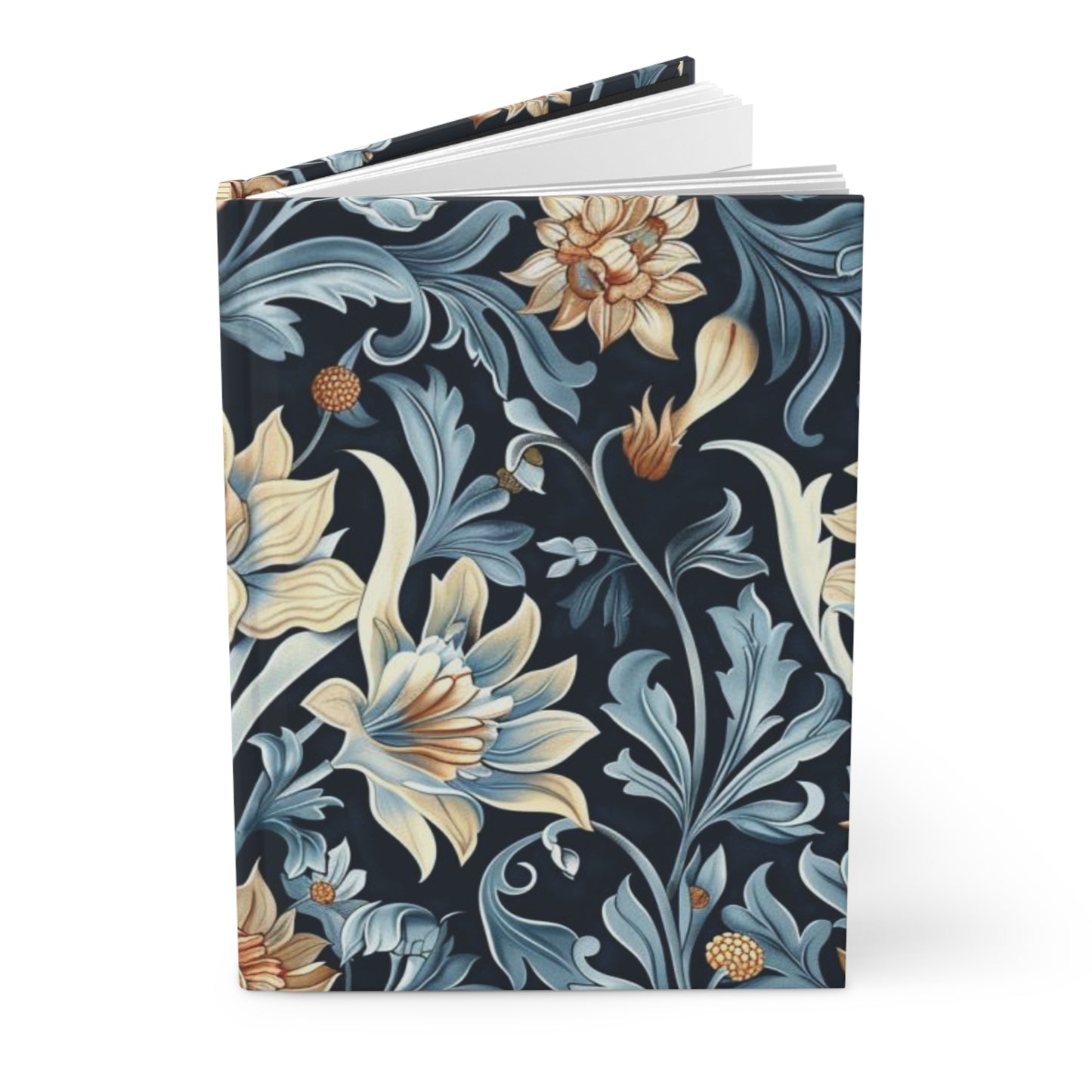 Floral Dreams: Stylish Flower Pattern Hardcover Notebook