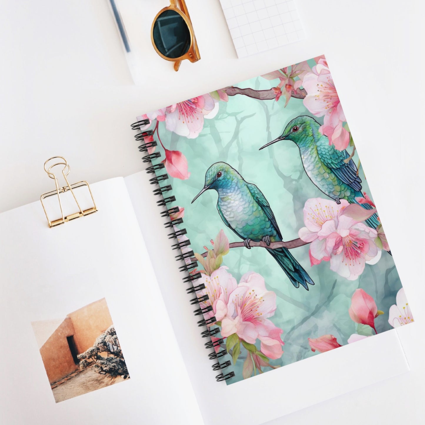 Blooming Birds: Hummingbird Floral Spiral Journal