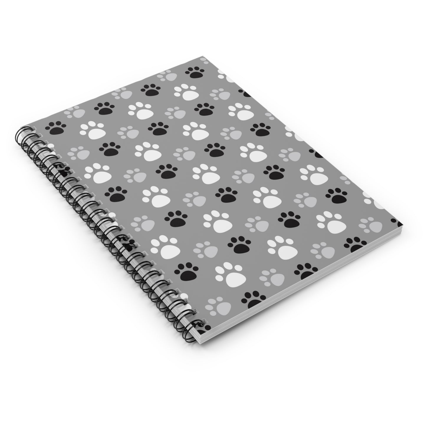 Furry Friends: Dog Paw Print Spiral Journal