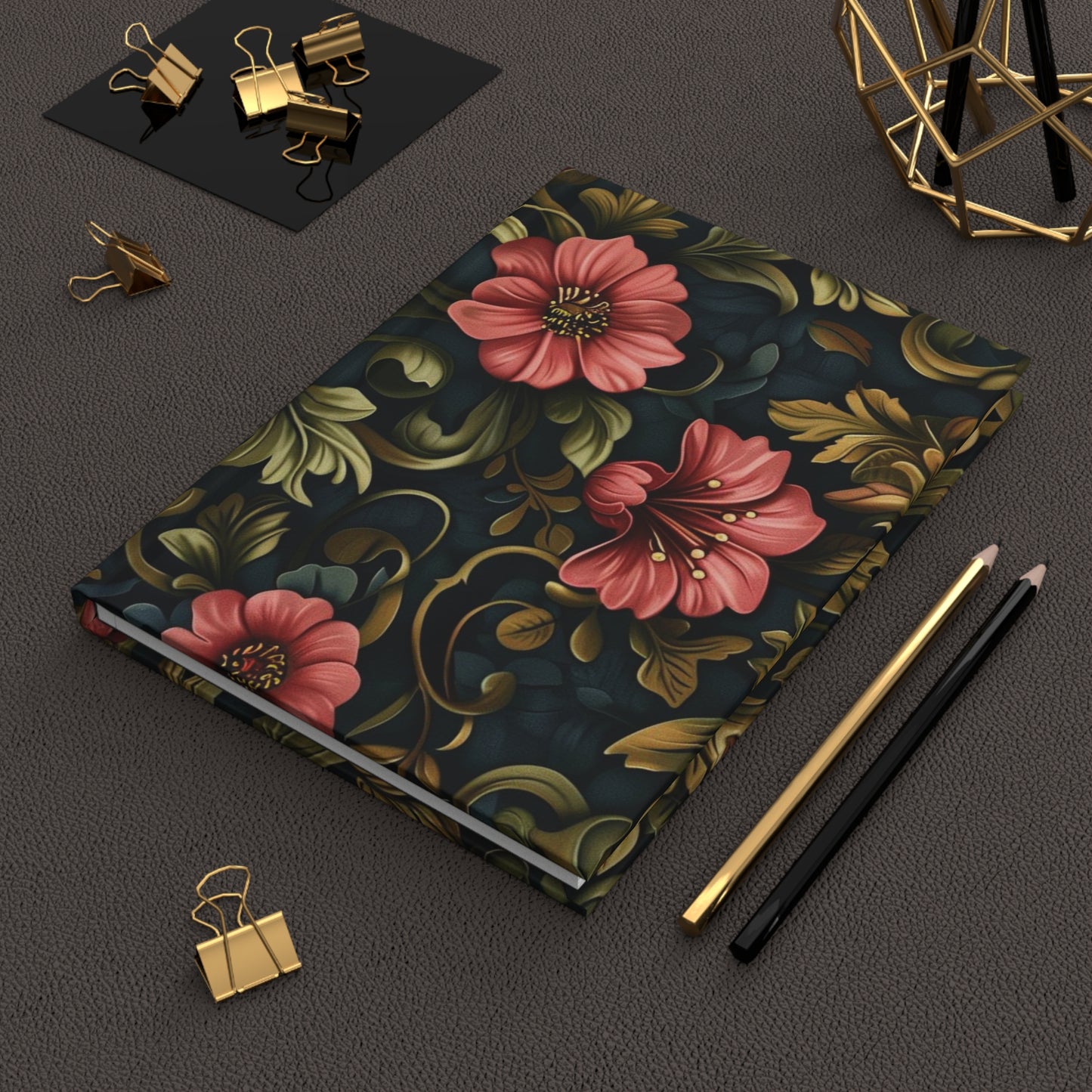 Petals & Pages: Charming Floral Design Hardcover Notebook