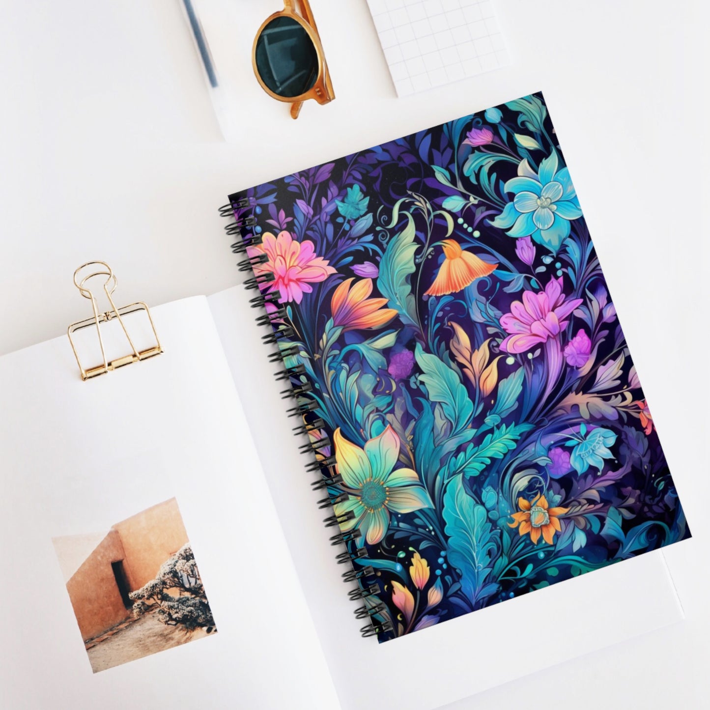 Floral Enchantment: Magical Garden Spiral Notebook