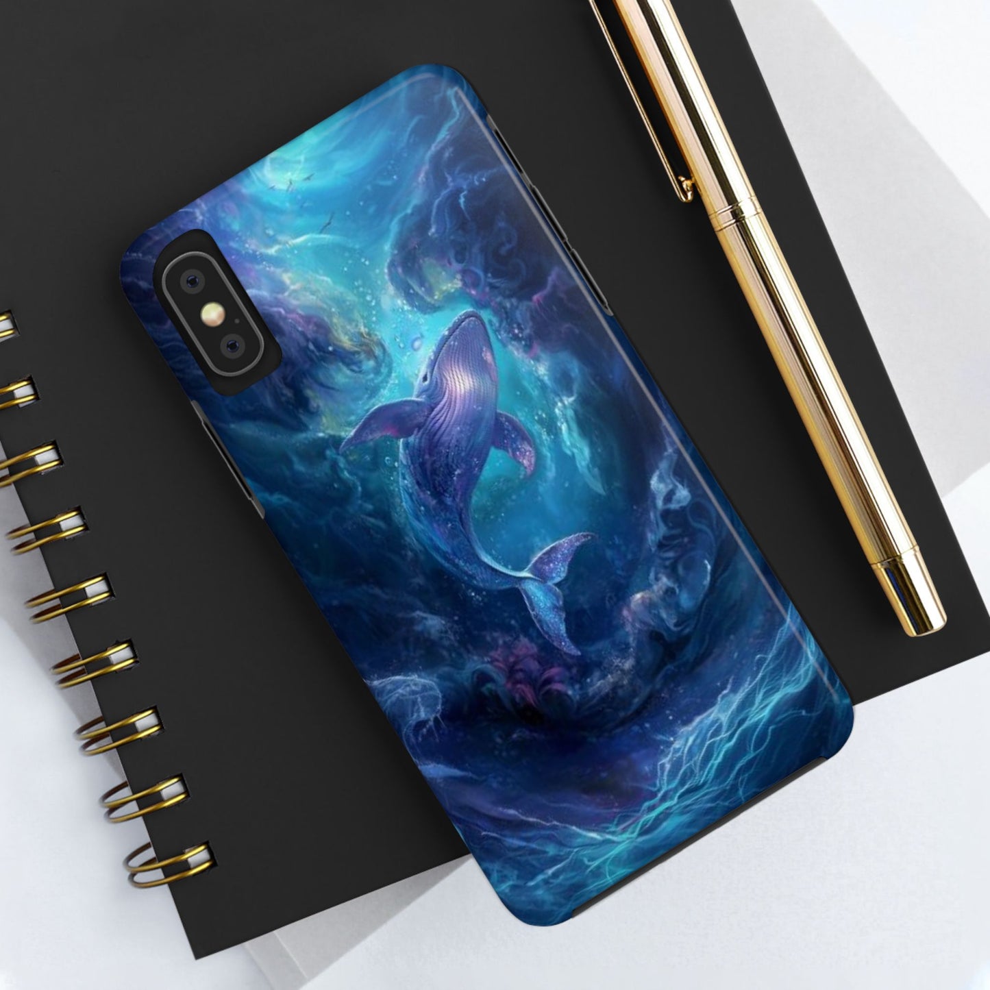 Watercolor Whale Impact-Resistant Phone Case