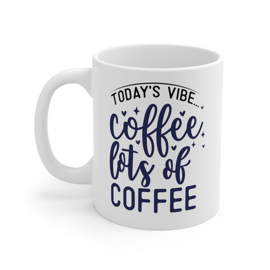 Never Too Much: 'Coffee, Lots of Coffee' Humor Mug - Texts and Threads