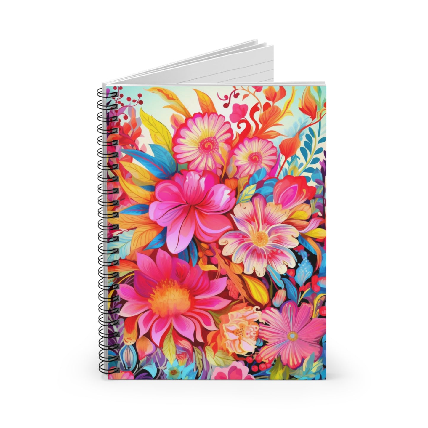 Enchanted Blossoms: Mystical Floral Spiral Notebook