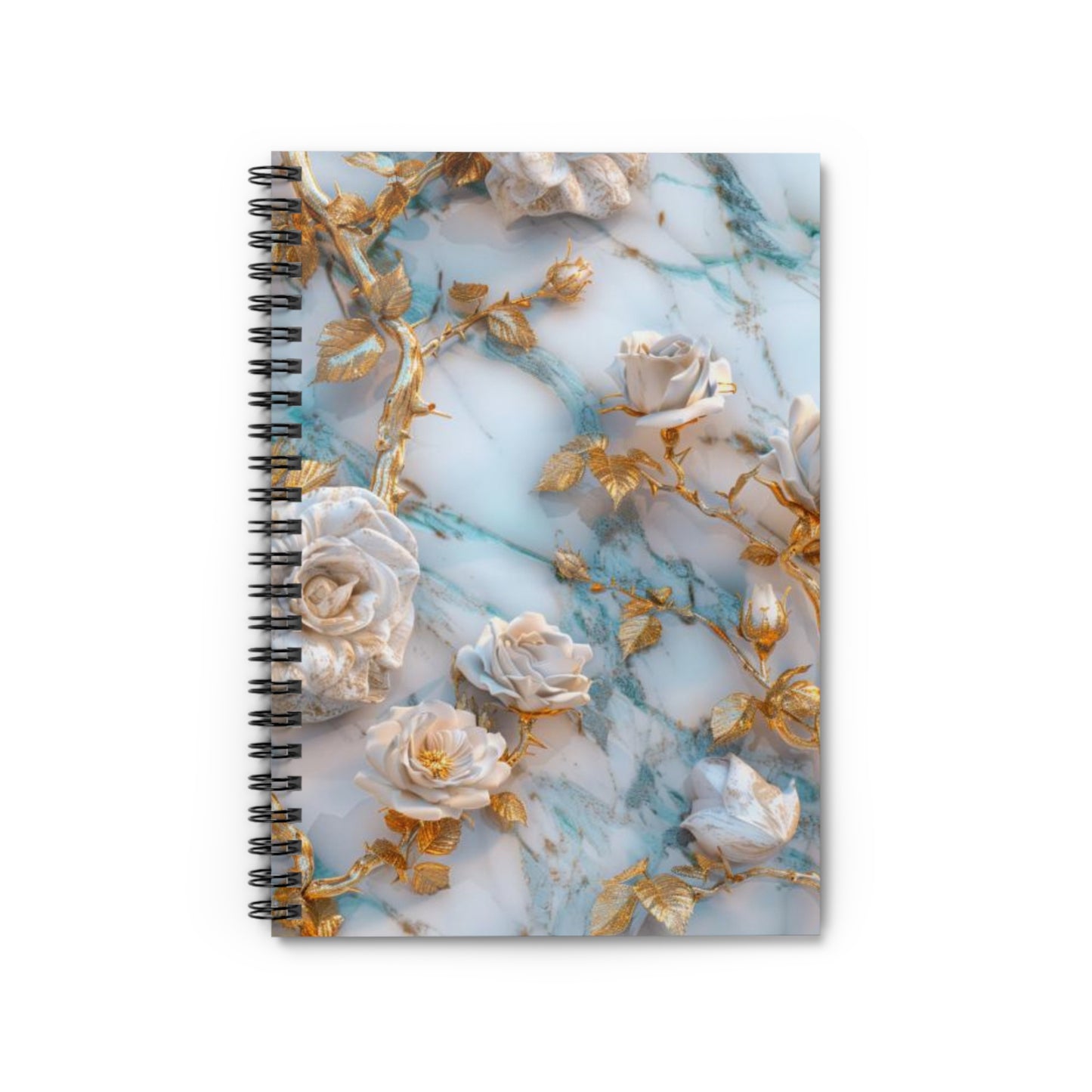 Shimmering Petals: Stylish Gold Floral Design Journal