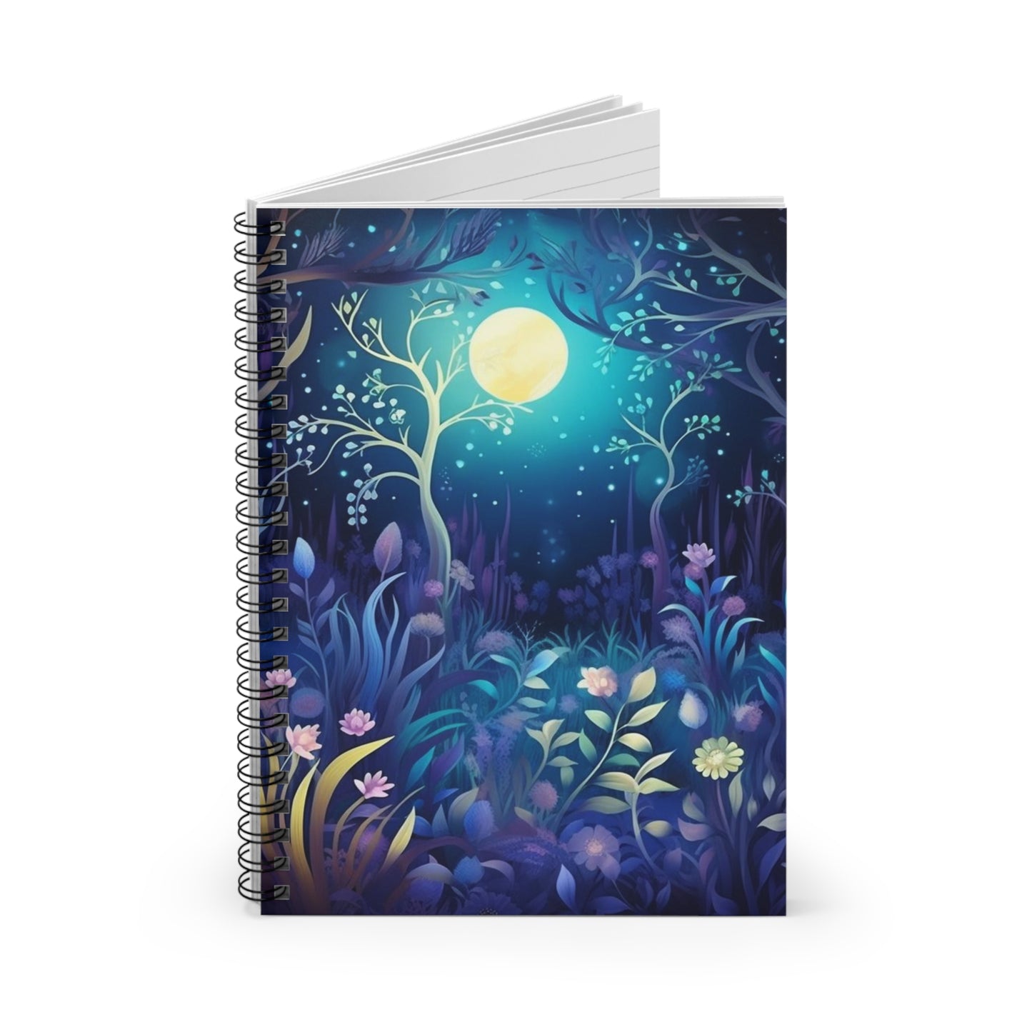 Mystic Moonlight: Beautiful Spiral Journal