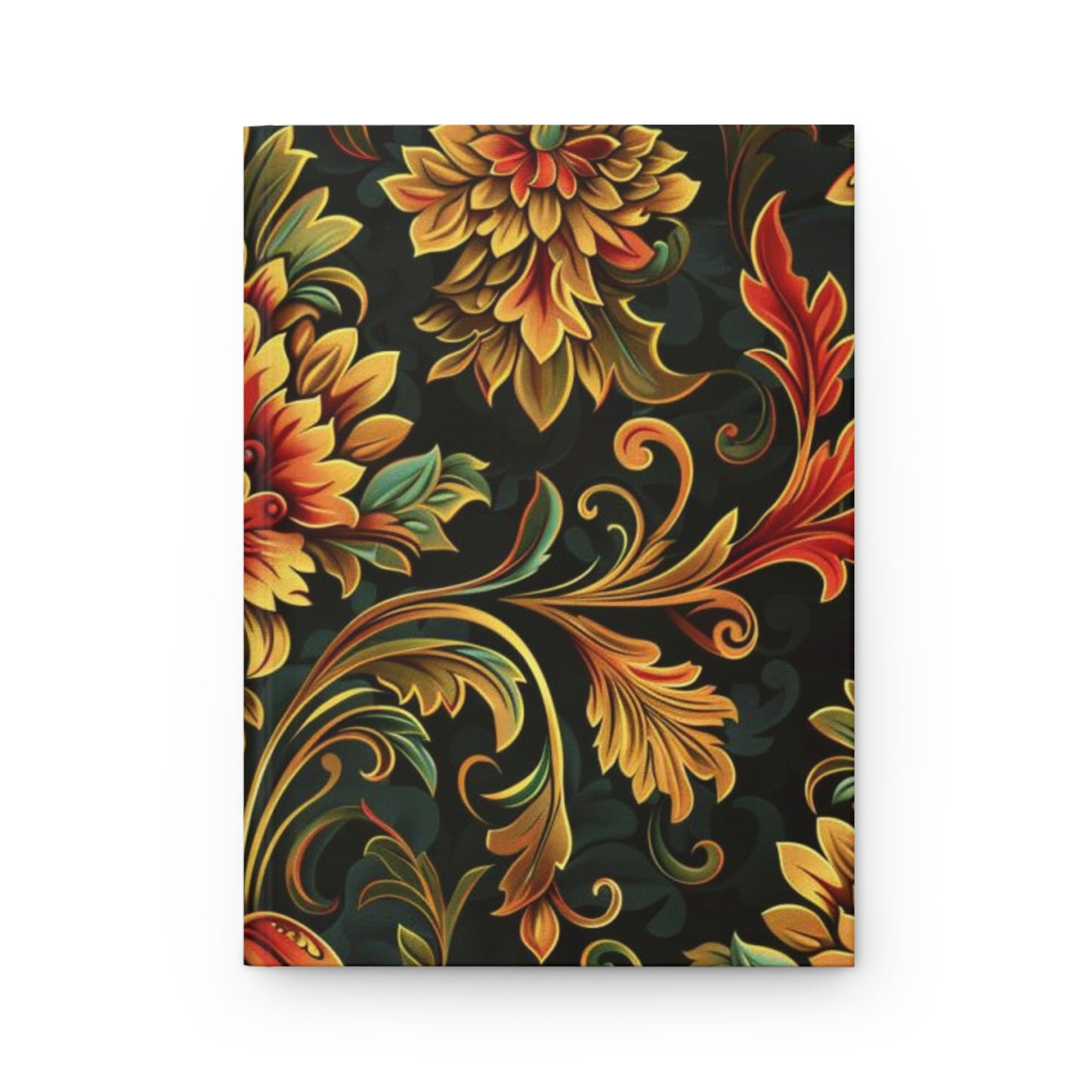 Blooming Elegant Floral Design Hardcover Notebook