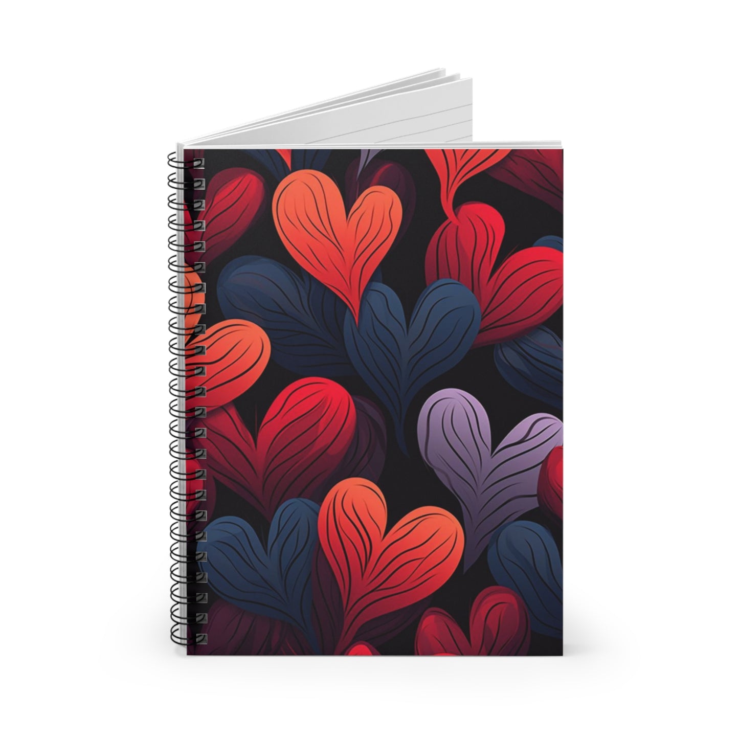 Geometric Hearts: Modern Abstract Heart Spiral Journal