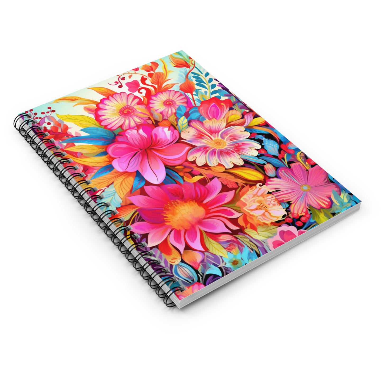 Enchanted Blossoms: Mystical Floral Spiral Notebook