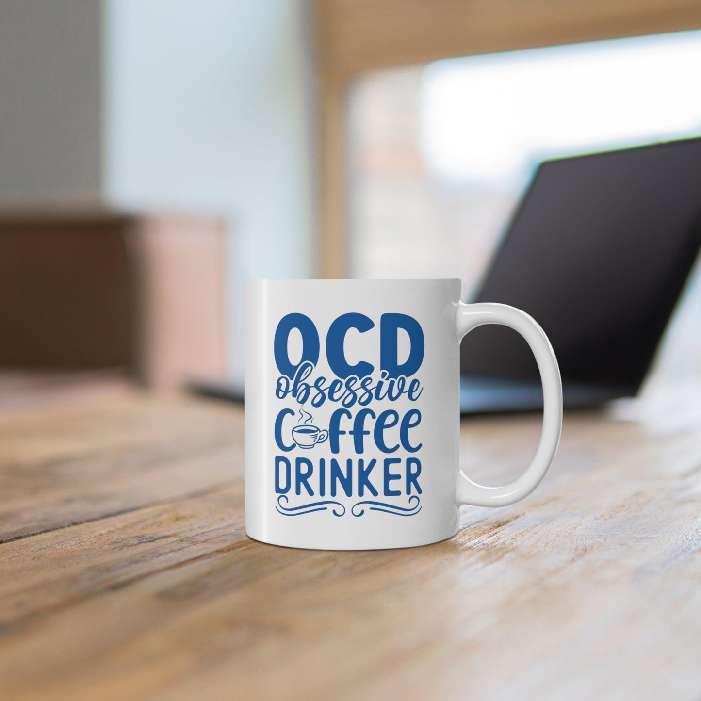 Obsessive Coffee Drinker: Proudly Caffeinated Mug - Texts and Threads