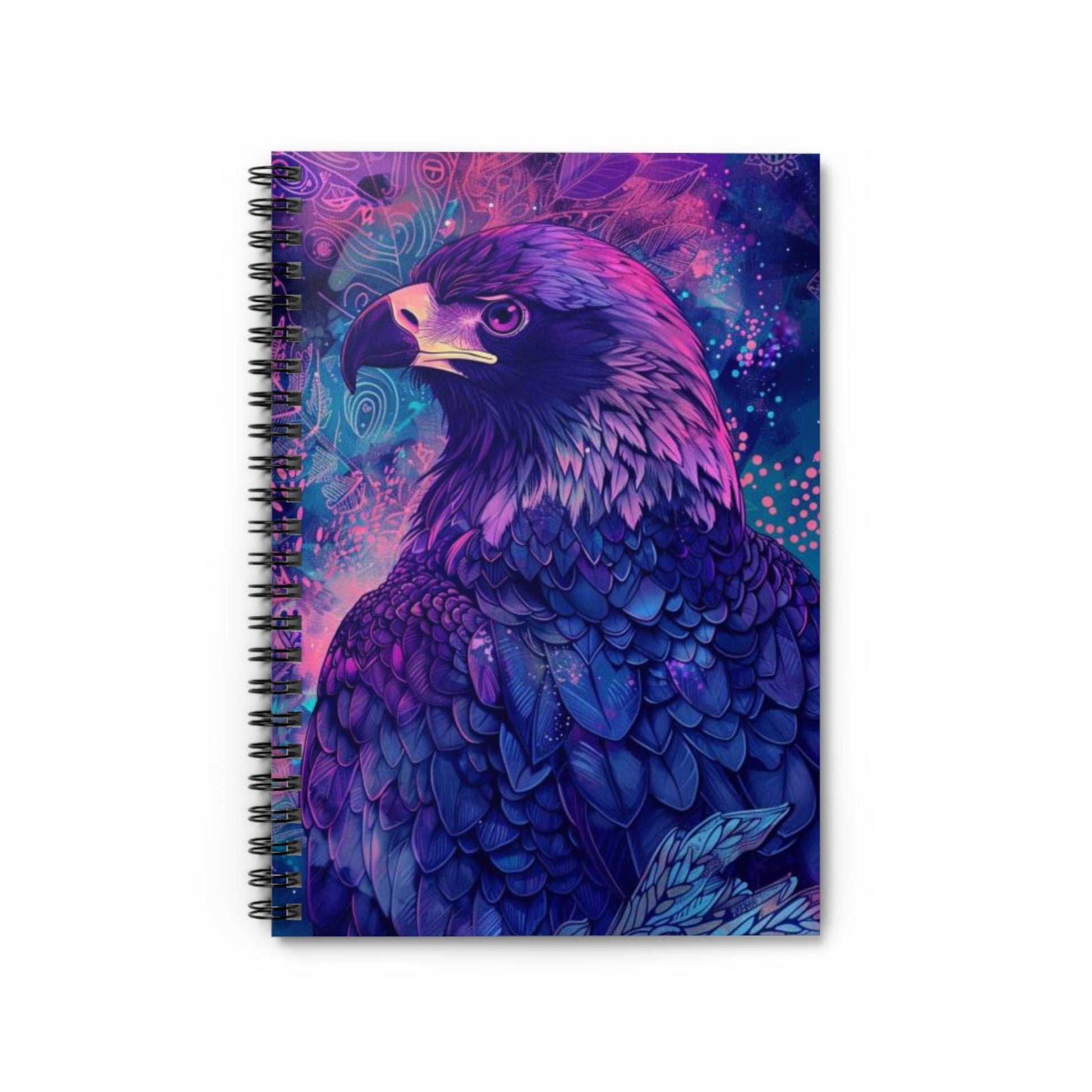 Ruled Line Eagle Spiral Notebook for Daily Notes and Sketches - Texts and Threads