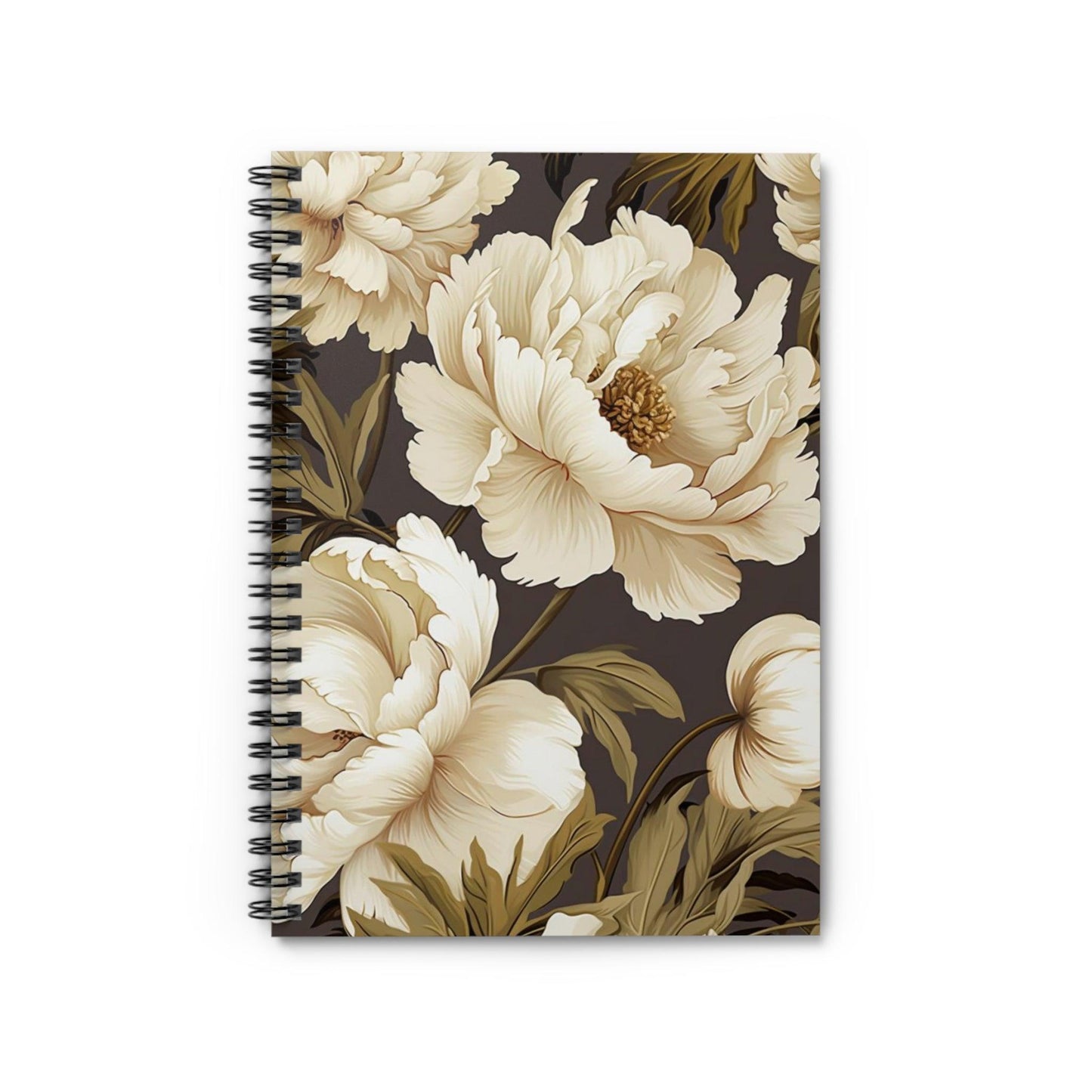 Ruled Line Vibrant Flower Spiral Notebook for Motivation - Texts and Threads