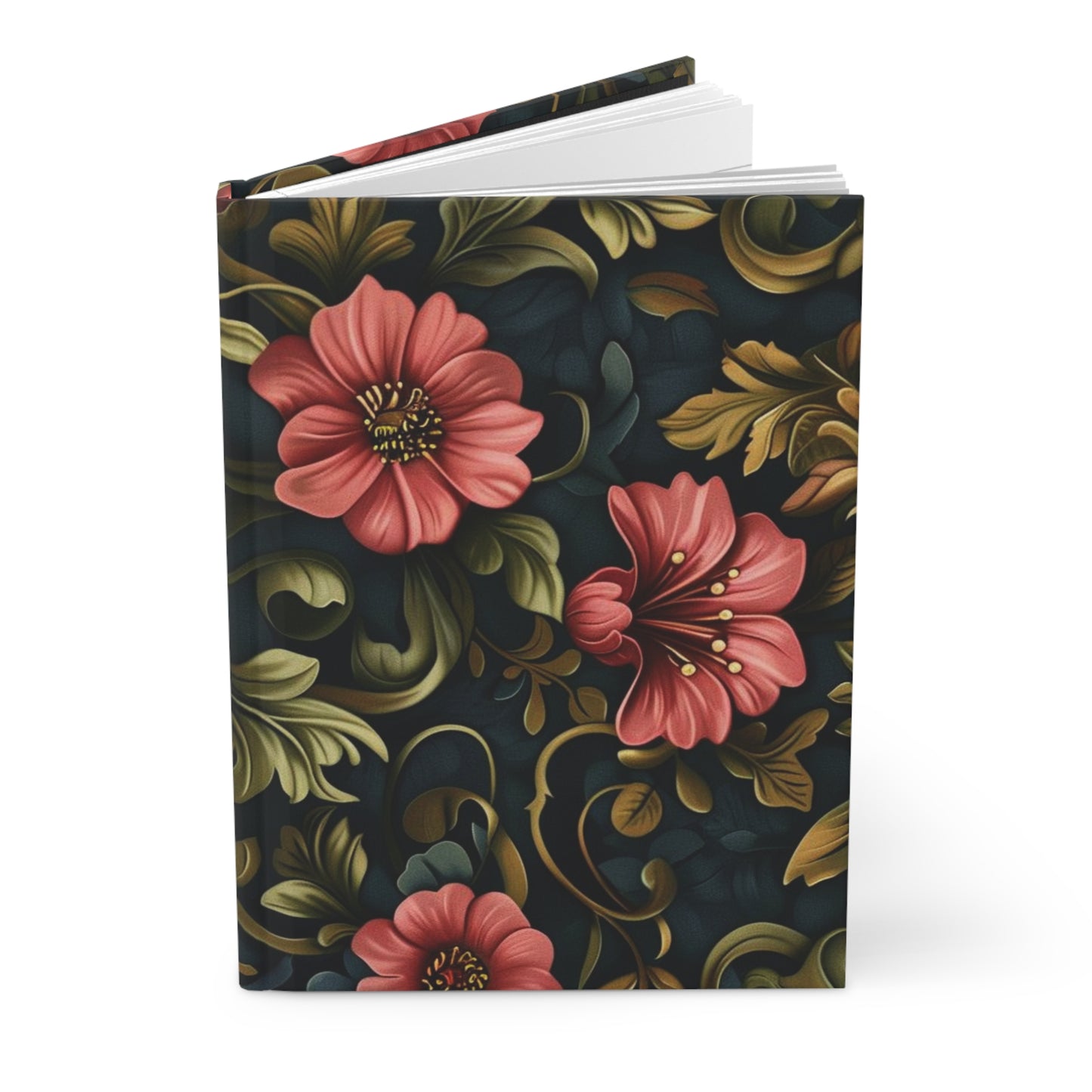 Petals & Pages: Charming Floral Design Hardcover Notebook