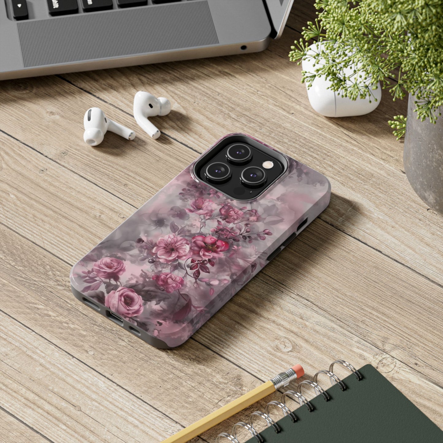 Watercolor Abstract Classic Flowers Tough Phone Case