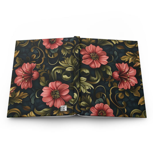 Petals & Pages: Charming Floral Design Hardcover Notebook