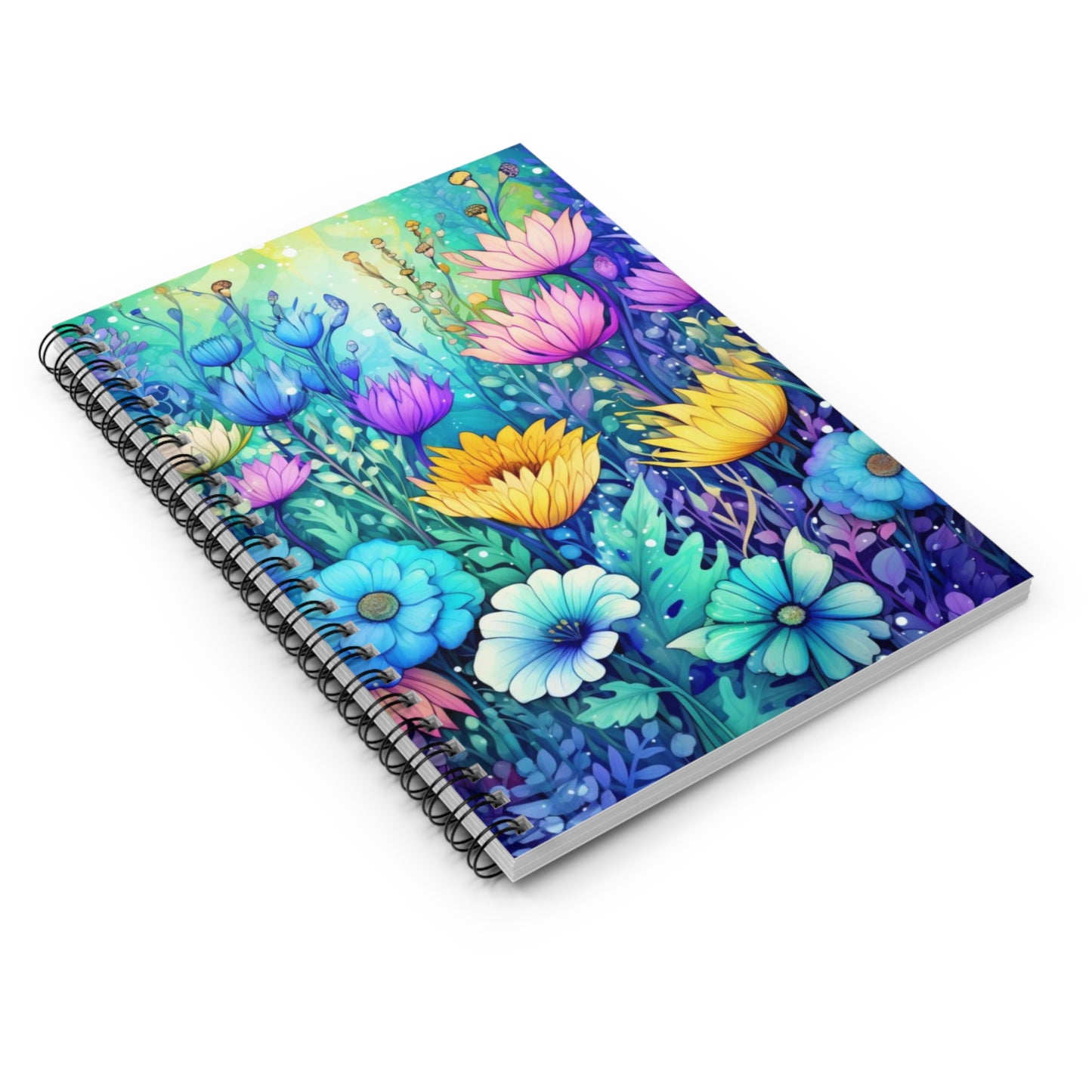 Enchanted Blossoms: Mystical Floral Spiral Notebook