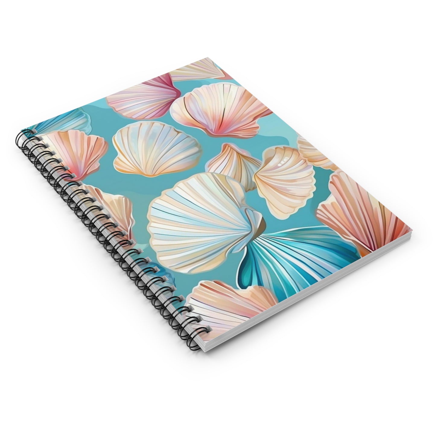 Coastal Charm: Seashell Design Spiral Notebook