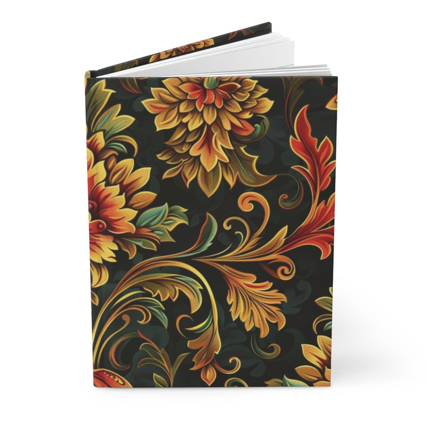 Blooming Elegant Floral Design Hardcover Notebook