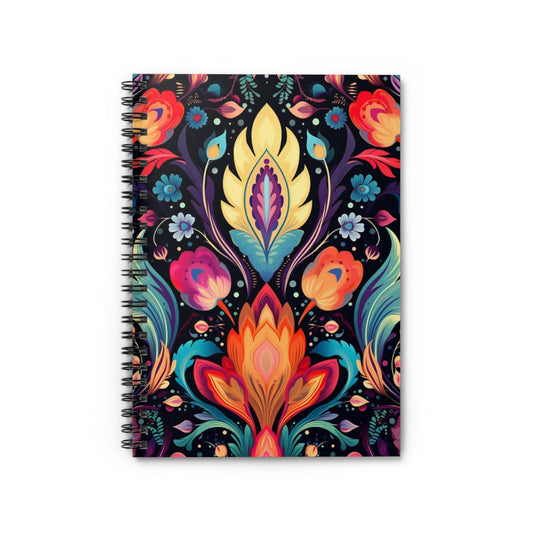 Ruled Line Bohemian Spiral Notebook for Everyday Inspiration - Texts and Threads